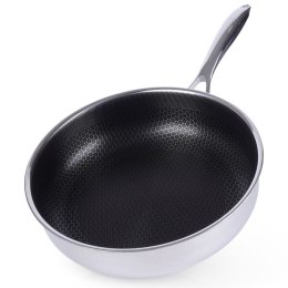Patelnia Stalowa Głęboka 28 cm ORION Nieprzywierająca do Piekarnika