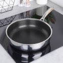 Patelnia Stalowa Głęboka 28 cm ORION Nieprzywierająca do Piekarnika