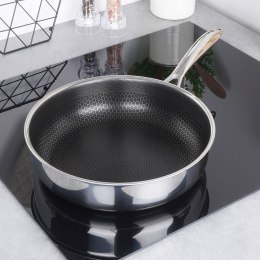 Patelnia Stalowa Głęboka 28 cm ORION Nieprzywierająca do Piekarnika