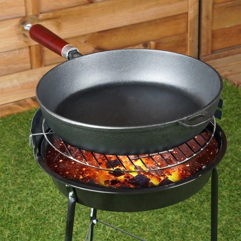 Patelnia Żeliwna Indukcja Gaz Grillowa na Ognisko Solidna Trwała VILDE 30cm