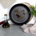 Patelnia Żeliwna do Smażenia Duszenia Gaz Indukcja Solidna VILDE 28 cm