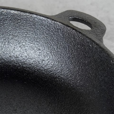 Patelnia Żeliwna do Smażenia Duszenia Gaz Indukcja Solidna VILDE 28 cm