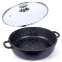 Patelnia z Pokrywką Uchwytami Granitowa Nieprzywierająca Solidna ORION 28cm