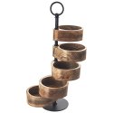 Patera 5-Poziomowa Piętrowa Drewniana Obrotowa ORION 18,5 x 12,5 x 44,5 cm