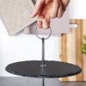 Patera Kamienna na Owoce Ciasto 2-piętrowa Dekoracyjna Solidna ORION 23 cm