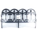 Płotek Ogrodowy Czarny 60 x 33 cm VILDE 4 szt. Obrzeże Palisada