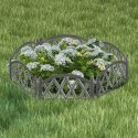 Płotek Ogrodowy Ozdobny Grafitowy Palisada Obrzeże VILDE 50 x 30 cm 6 szt.