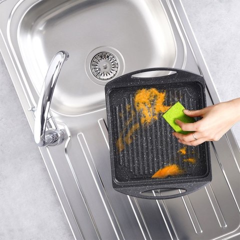 Płyta Grillowa Granitowa 34 x 26,5 cm ORION do Indukcji i Piekarnika