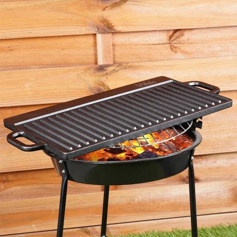 Płyta do Grilla Piekarnika Grillowania Żeliwna Dwustronna VILDE 50,5x23,5cm