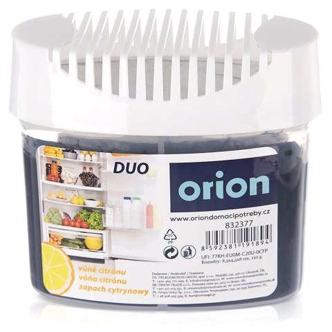 Pochłaniacz Zapachów do Lodówki DUO 120 g ORION Cytrynowy na 6 M-cy