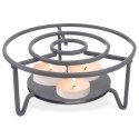 Podgrzewacz pod Dzbanek do Herbaty Metalowy Szary 16,5 cm ORION
