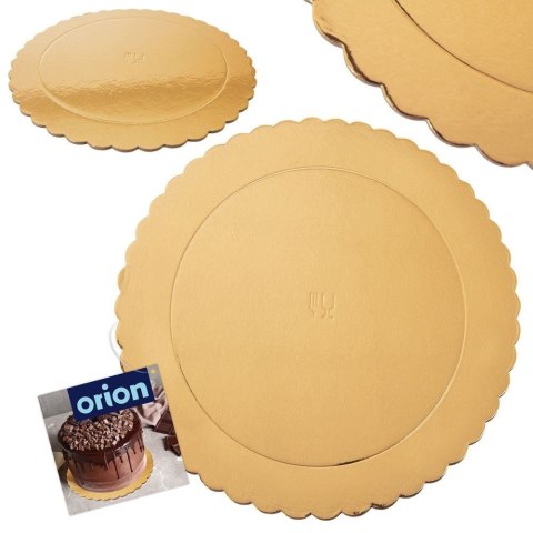 Podkład pod Tort Okrągły Złoty 26 cm ORION Tektura Dekoracyjna