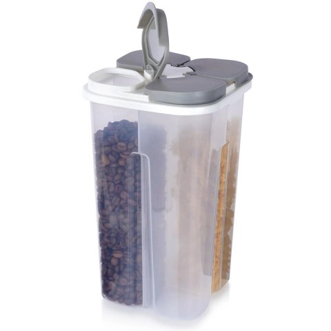 Pojemnik Dzielony z Dozownikiem 2,4 L EXCELLENT 4 Przegrody 23,5 x 13,5 cm