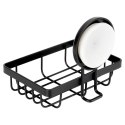 Półka Pod Prysznic Metalowa Mała Czarna na Przyssawkę 135 cm BS