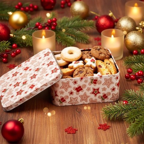 Puszka na Ciastka Świąteczna Zielona 15 x 15 cm na Prezent ORION Xmas