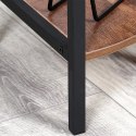 Regał Metalowy Narożny Czarny 3 Półki MDF 235 x 235 x 76 cm TRENDS4YOU