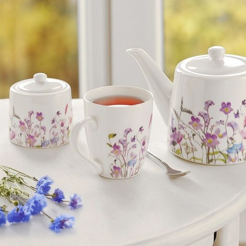 Cukiernica Porcelanowa z Pokrywką Louka 320 ml Polne Kwiaty ORION