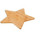 Deska Bambusowa do Serwowania w Kształcie Gwiazdy 36 cm Świąteczna
