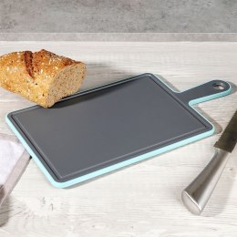 Deska Plastikowa ORION 36,5x19 cm Szara z Rowkiem i Uchem do Krojenia