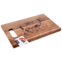 Deska do Krojenia Akacjowa 36 x 24 cm Drewniana Uchwyt Beef ORION