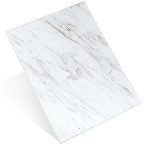 Deska do Krojenia Szklana VILDE 40x30 cm Hartowana Marmur Biały Dekoracyjna