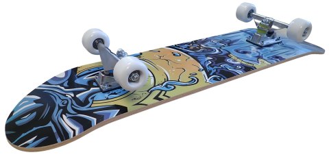 Deskorolka Klasyczna dla Dzieci Drewniana KUBISPORT Graffiti