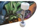 Deskorolka Klasyczna dla Dzieci Drewniana KUBISPORT Space Skull