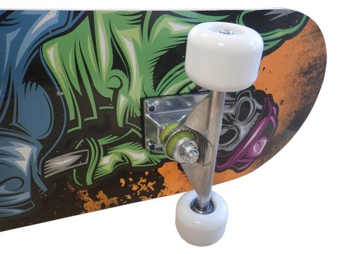 Deskorolka Klasyczna dla Dzieci Drewniana KUBISPORT Space Skull