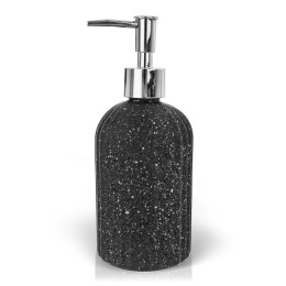 Dozownik do Mydła ORION 450 ml Szklany Szary Imitacja Marmuru z Pompką