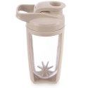 Shaker Treningowy z Kulą Tritan Szczelny 700 ml Beżowy ORION