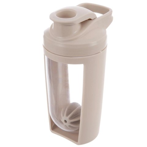 Shaker Treningowy z Kulą Tritan Szczelny 700 ml Beżowy ORION