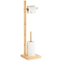 Stojak na Papier Toaletowy Drewniany Bambusowy Stabilny Solidny VILDE 70 cm