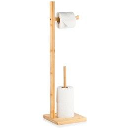 Stojak na Papier Toaletowy Drewniany Bambusowy Stabilny Solidny VILDE 70 cm