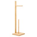 Stojak na Papier Toaletowy Drewniany Bambusowy Stabilny Solidny VILDE 70 cm