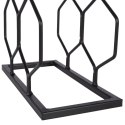 Stojak na Wino Metalowy Czarny 8 Butelek Dekoracyjny VILDE 23x48 cm