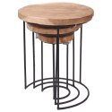 Stolik Kawowy Metalowy Okrągły Dekoracyjny Zestaw HOME STYLING 3 szt.