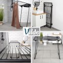 Suszarka XXL na Pranie Ubrania Metalowa Czarna Składana VILDE 204-260 cm