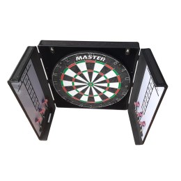 Szafka Stanowisko do Darta Zamykana Zestaw Tarcza Lotki MASTER 48x49x10 cm