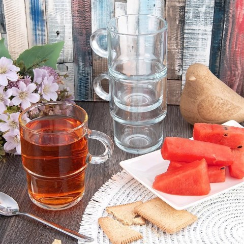 Szklanki do Kawy Herbaty Zestaw 6 szt. 350 ml LAV z Uchem do Zmywarki