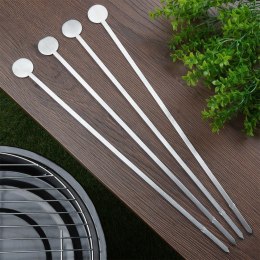 Szpikulce do Szaszłyków Stalowe 4 szt. 37 cm VAGGAN Okrągłe Zakończenie
