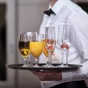 Taca do Serwowania Kelnerska Antypoślizgowa Czarna Okrągła VILDE 35 cm