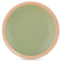 Talerz Deserowy Ceramiczny Zielony NAVA ARTHENA 21 cm Kamionkowy Brzeg