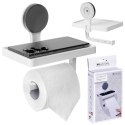 Uchwyt na Papier Toaletowy z Półką BATHROOM na Przyssawkę 18 x 17,5 cm