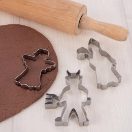 Wykrawacze do Ciastek Zestaw 3 szt. Stal ORION Kolędnicy do Zmywarki10 x 8 cm