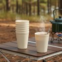Zestaw 6 Kubków 300 ml Kremowe Plastikowe Sandy do Mikrofali