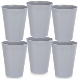 Zestaw 6 Kubków 300 ml Szare Nietłukące na Piknik Camping Sandy