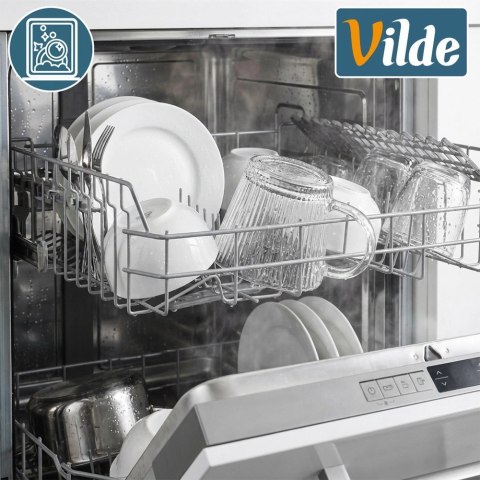 Zestaw 6 Szklanek XXL 370 ml Ryflowane do Kawy Herbaty Szkło VILDE