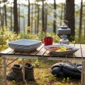 Zestaw 6 Talerzy Głębokich 500 ml Szare Kwadratowe Miski na Camping