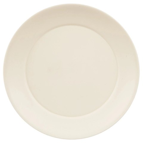 Zestaw 6 Talerzy Obiadowych 23,5 cm Kremowe Plastikowe Piknik