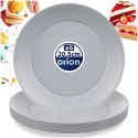 Zestaw 6 Talerzyków Deserowych 20,5 cm Szare na Grill Piknik Sandy
